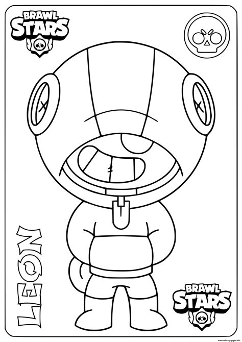 dessin brawl stars leon|Leon Brawl Stars coloring pages. Print for Free